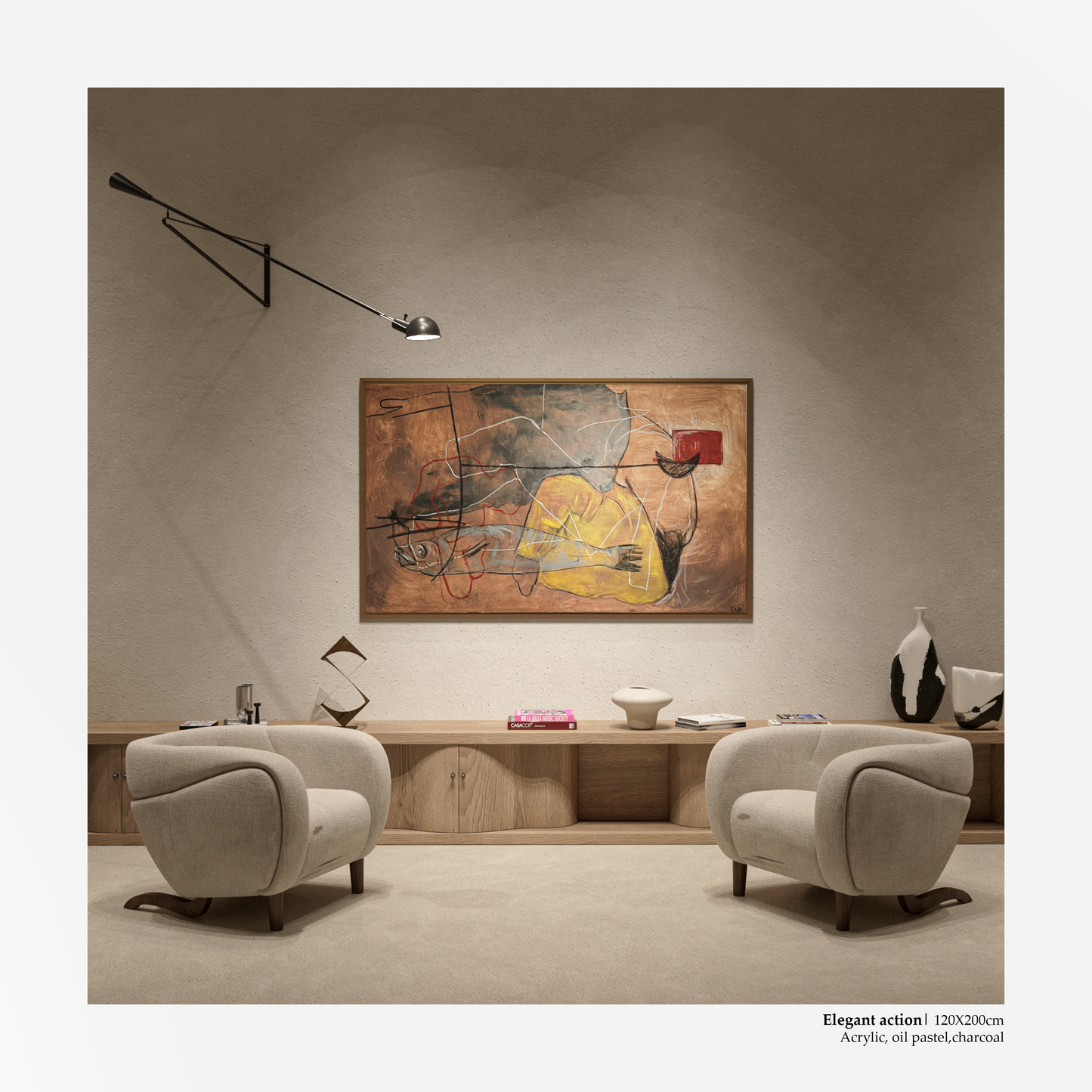 'Elegant action' Painting